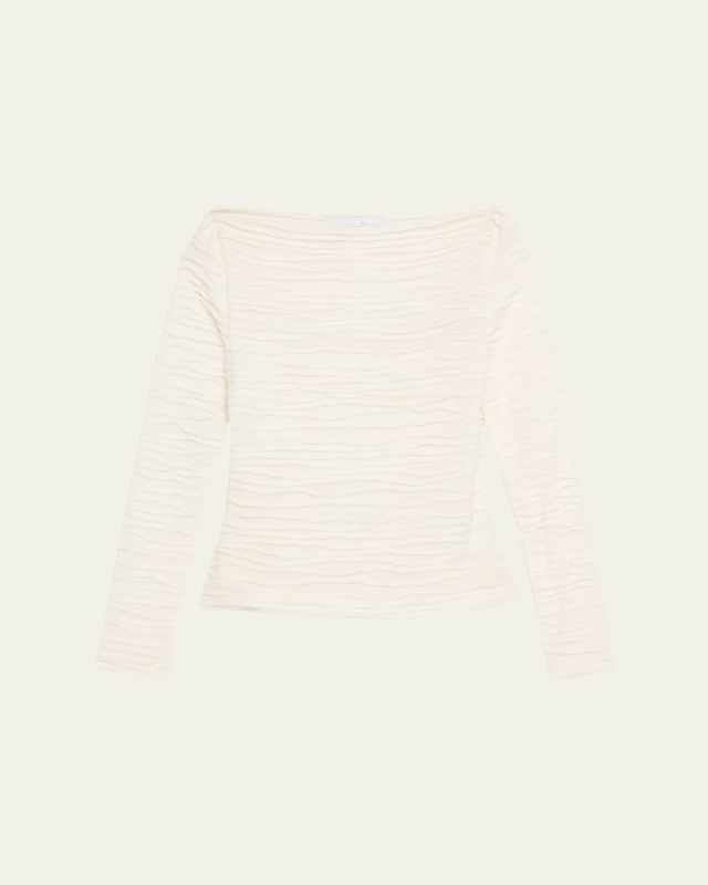 Paloma Long-Sleeve Textured Top